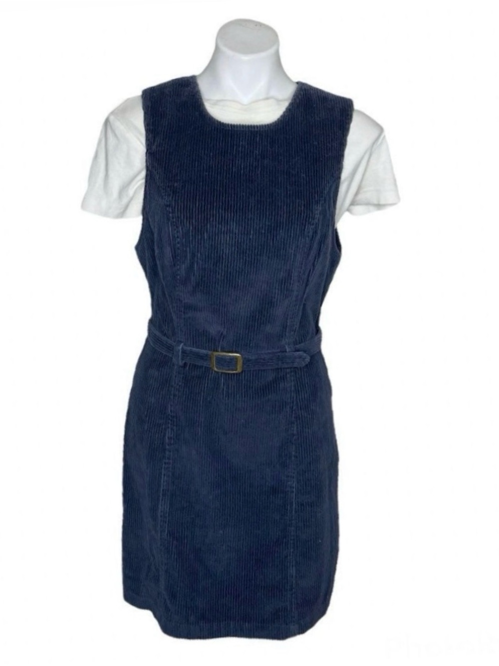 LIMITED CHINOS Navy Corduroy Jumper Dress Womens Size 8 VINTAGE
